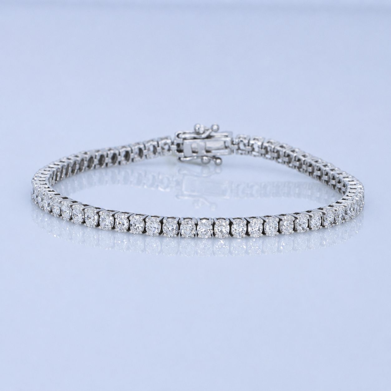 5.50ct White Gold Diamond Tennis Bracelet