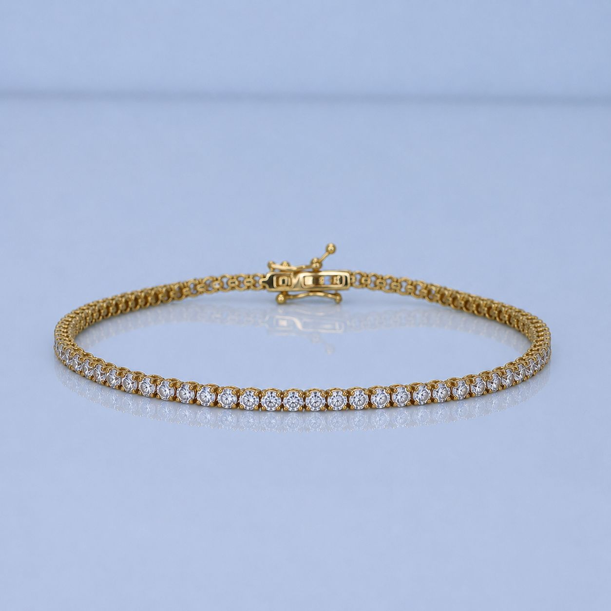 3.06ct White Gold Diamond Tennis Bracelet