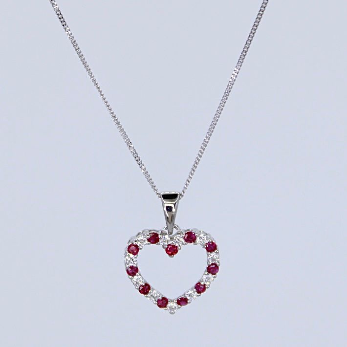 Ruby and diamond pendant