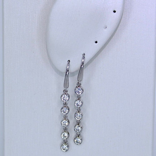 18k Diamond drop earrings