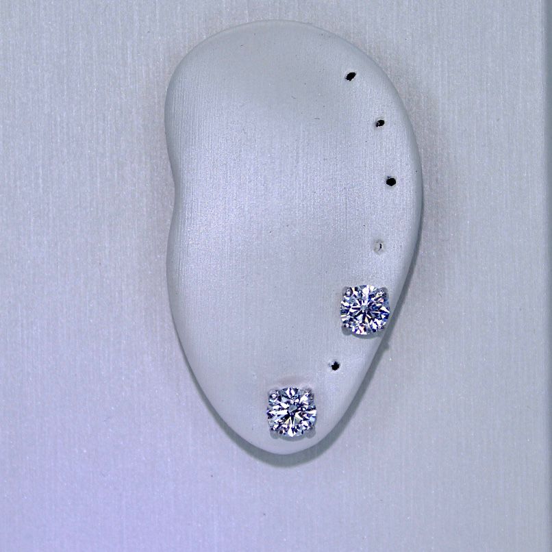 Diamond stud earrings
