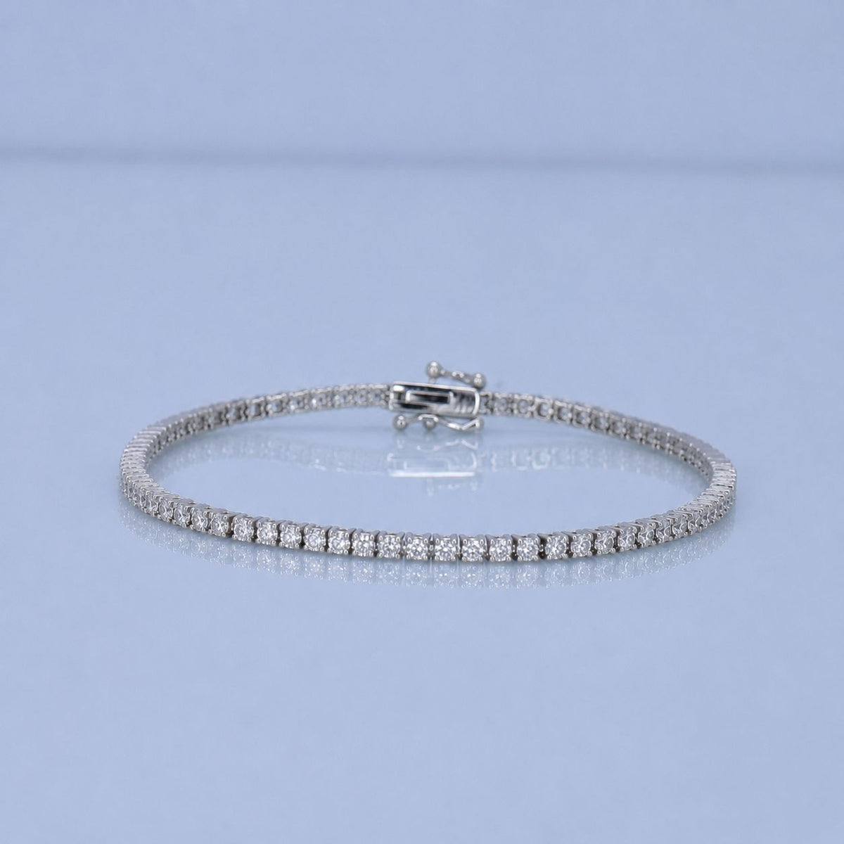 2.09ct Platinum Diamond Tennis Bracelet
