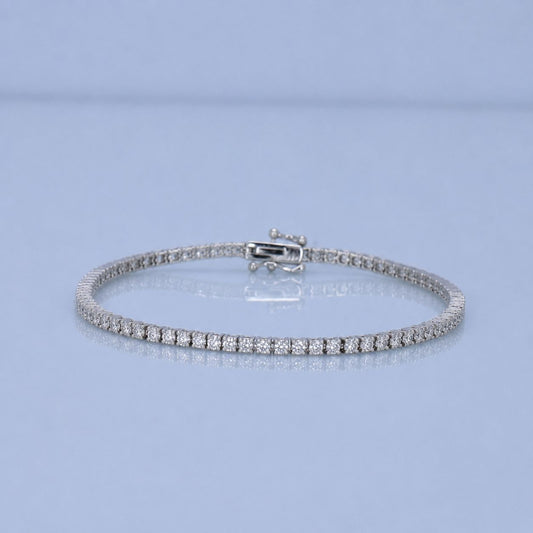 2.09ct Platinum Diamond Tennis Bracelet