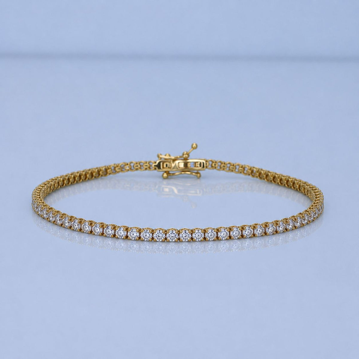 3.06ct White Gold Diamond Tennis Bracelet