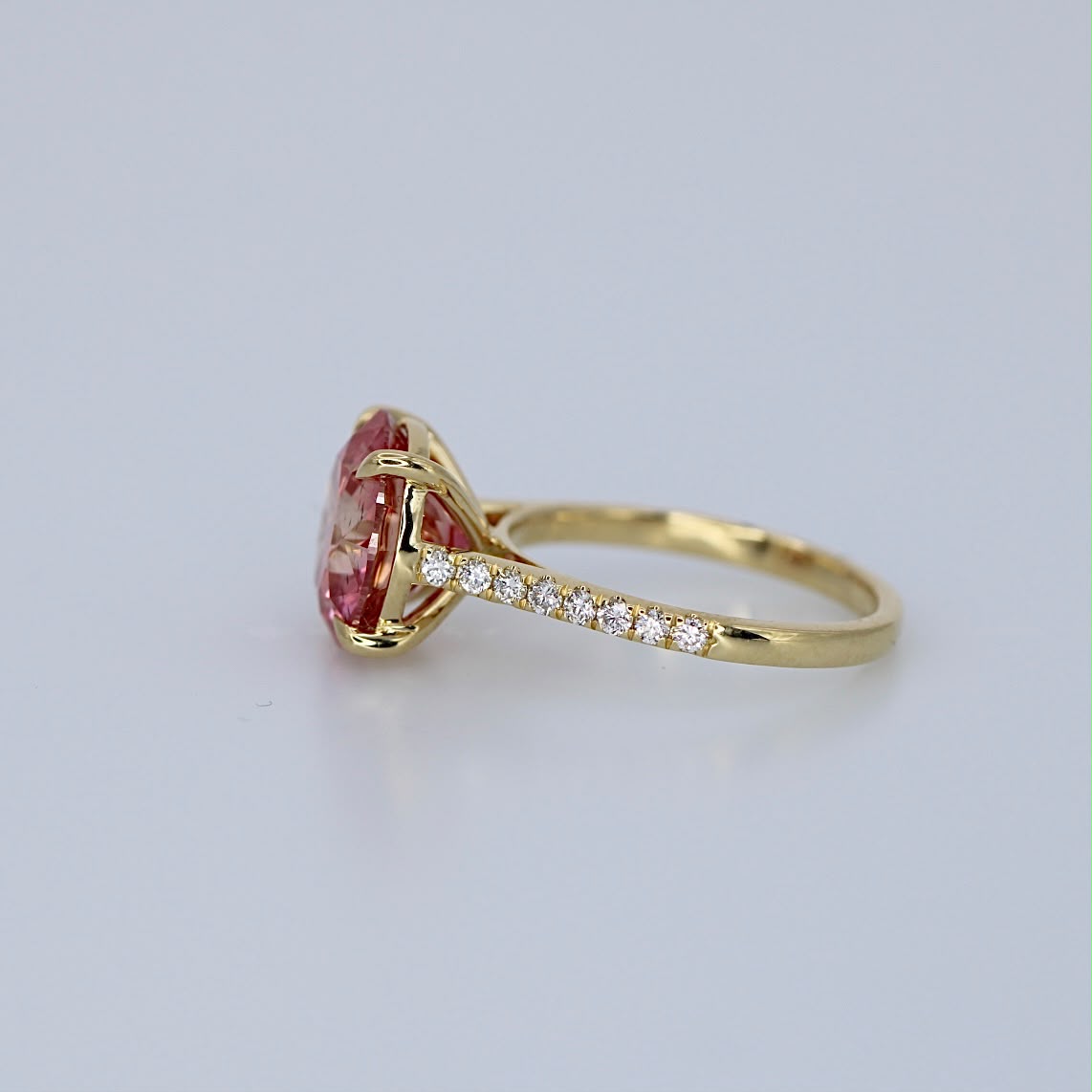 6.00ct Fancy deep pink diamond ring
