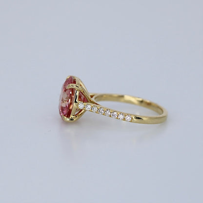 6.00ct Fancy deep pink diamond ring