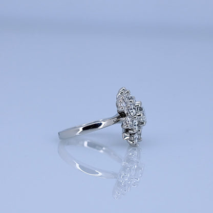 3.02ct Diamond Starburst Cluster Ring