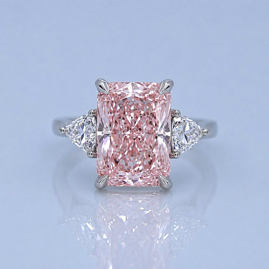 6.02ct Fancy vivid pink diamond ring