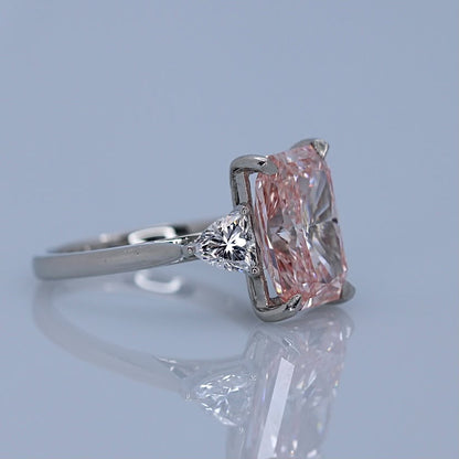 6.02ct Fancy vivid pink diamond ring